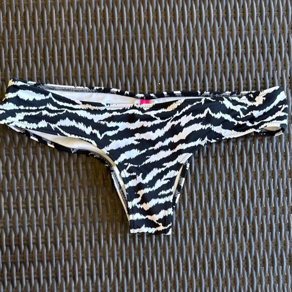 Victoria's Secret Other - Victoria’s Secret Zebra Print Cheeky Hipster Bikini Bottom Size S NWOT black